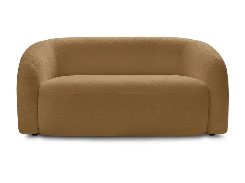 2er Sofa BOBOCHIC ELINA Boucle-Stoff gelb