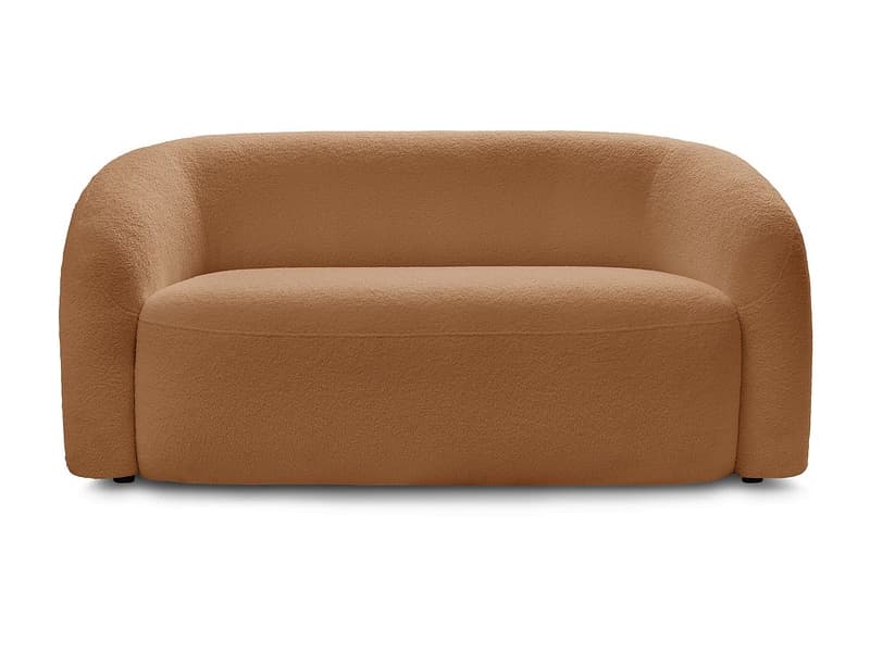 2er Sofa BOBOCHIC ELINA Boucle-Stoff orange