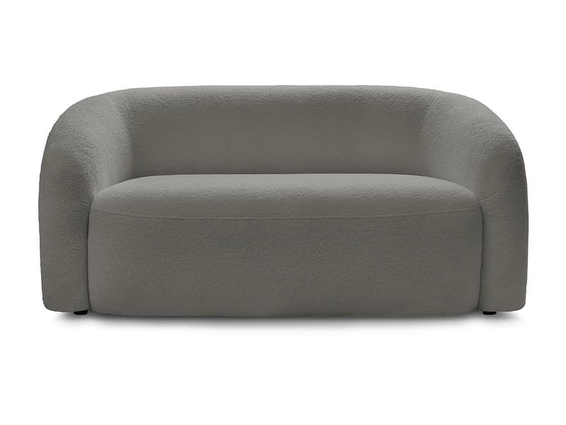 2er Sofa BOBOCHIC ELINA Boucle-Stoff dunkelgrau