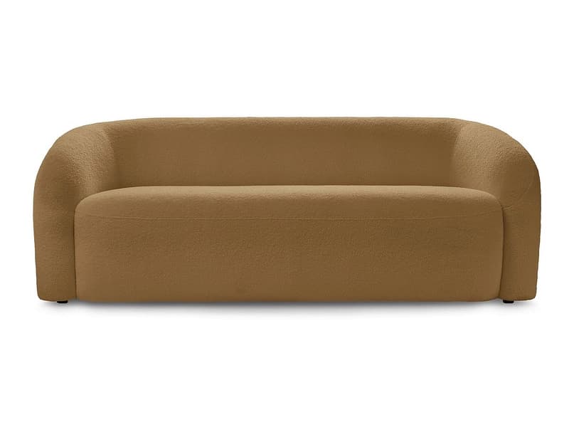 3er Sofa BOBOCHIC ELINA Boucle-Stoff gelb