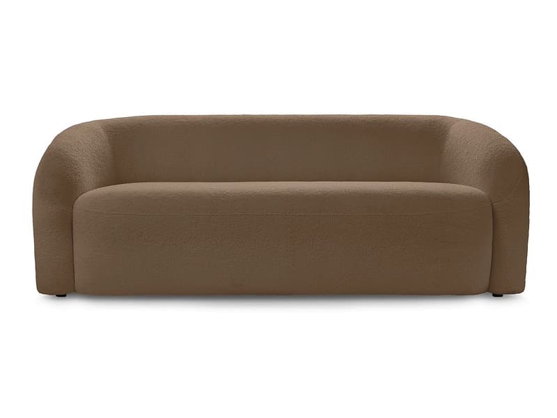 3er Sofa BOBOCHIC ELINA Boucle-Stoff rotbraun