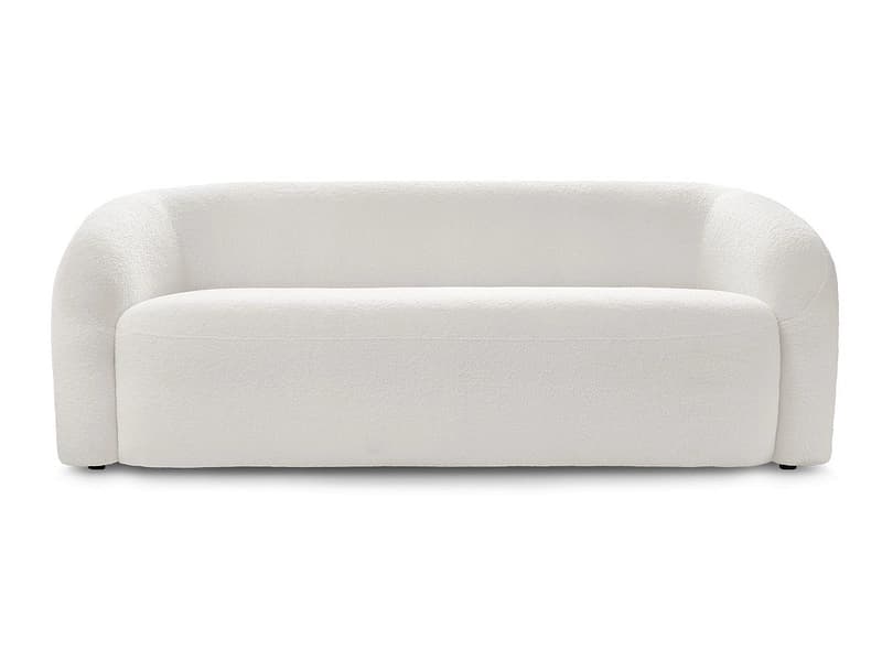 3er Sofa BOBOCHIC ELINA Boucle-Stoff weiss