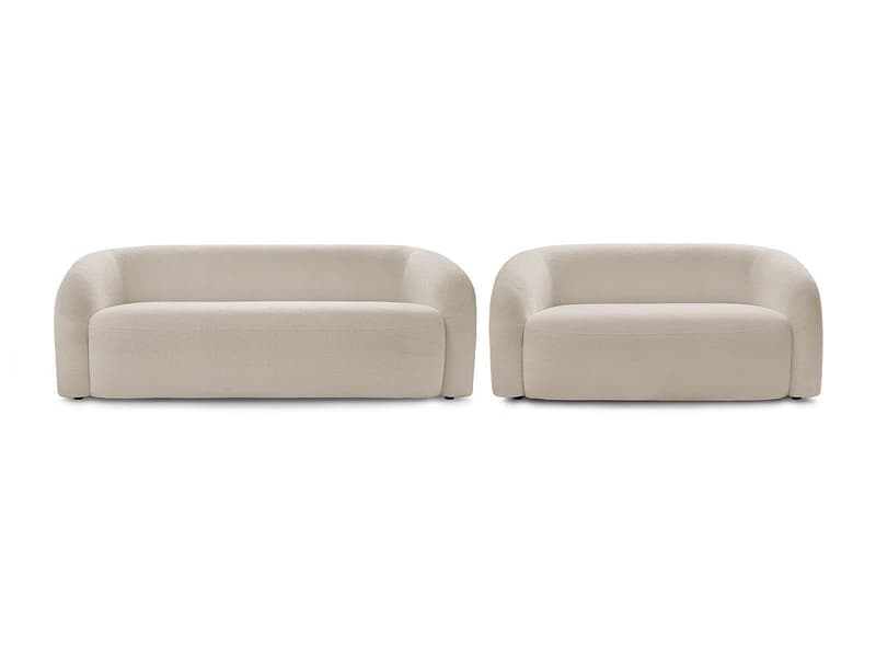 BOBOCHIC Sofa-Set ELINA Boucle-Stoff beige