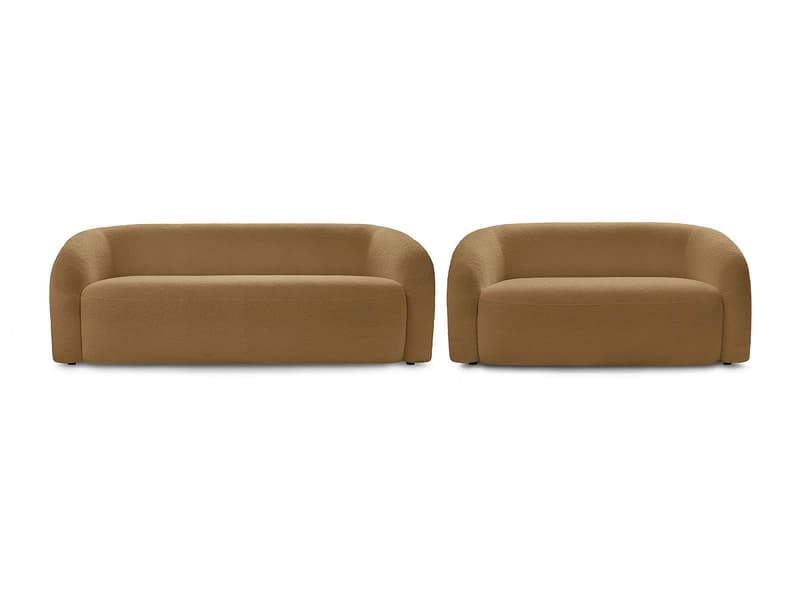 BOBOCHIC Sofa-Set ELINA Boucle-Stoff gelb