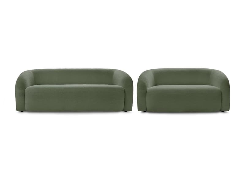 BOBOCHIC Sofa-Set ELINA Boucle-Stoff grün