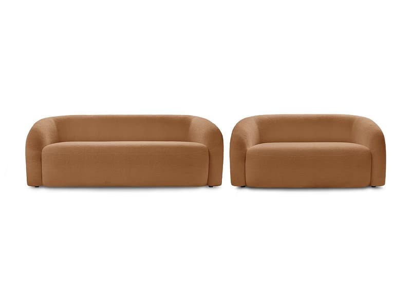 BOBOCHIC Sofa-Set ELINA Boucle-Stoff orange