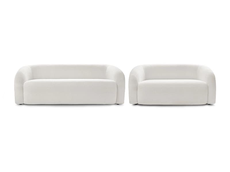 BOBOCHIC Sofa-Set ELINA Boucle-Stoff weiss