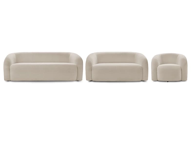 BOBOCHIC Sofa-Set ELINA Boucle-Stoff beige