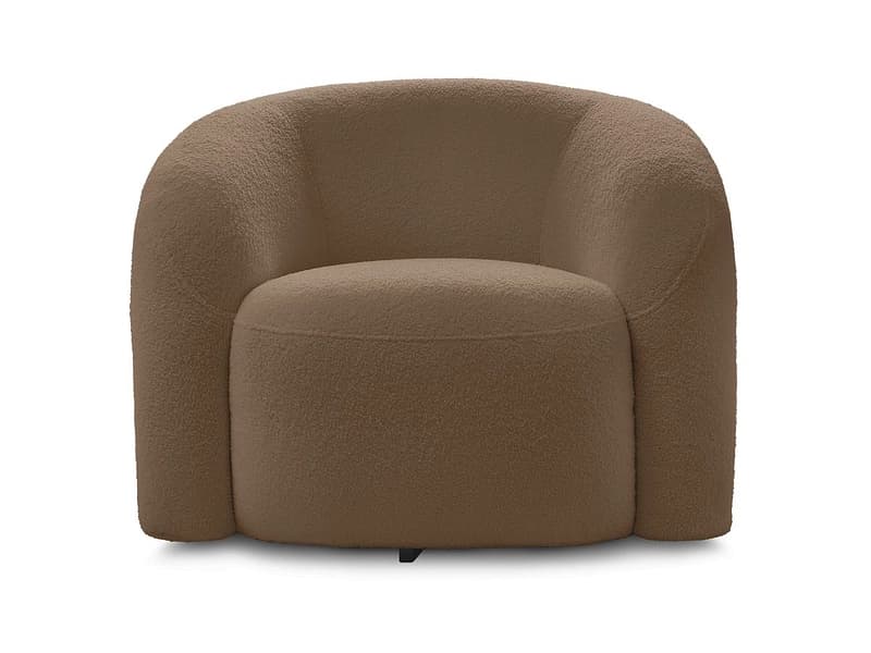 Sessel BOBOCHIC ELINA Boucle-Stoff rotbraun