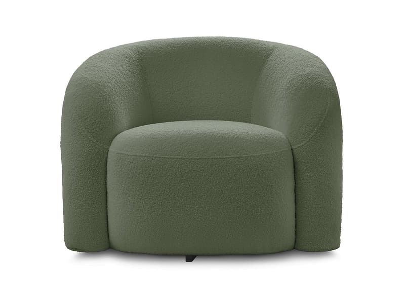 Sessel BOBOCHIC ELINA Boucle-Stoff grün