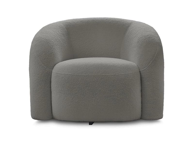 Sessel BOBOCHIC ELINA Boucle-Stoff dunkelgrau