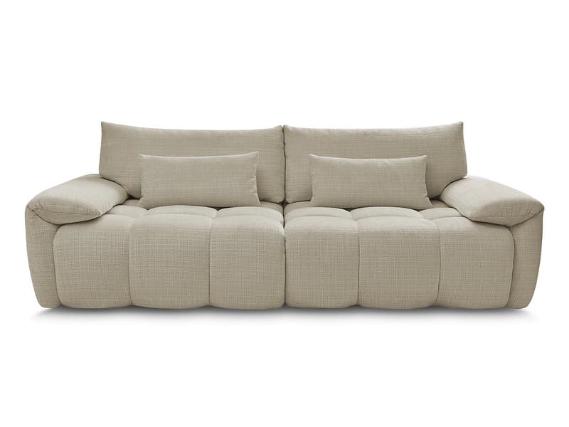3er Sofa BOBOCHIC IVANE Stoff mit Textur beige