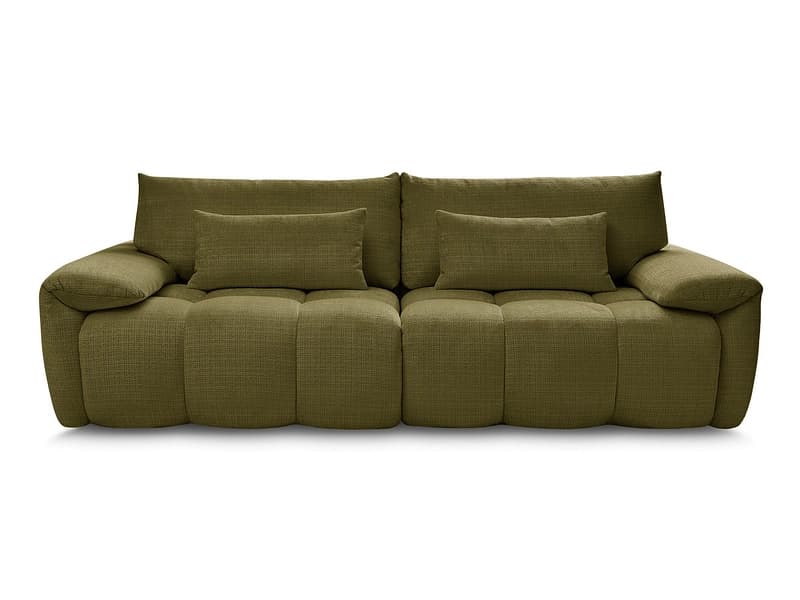 3er Sofa BOBOCHIC IVANE Stoff mit Textur grün