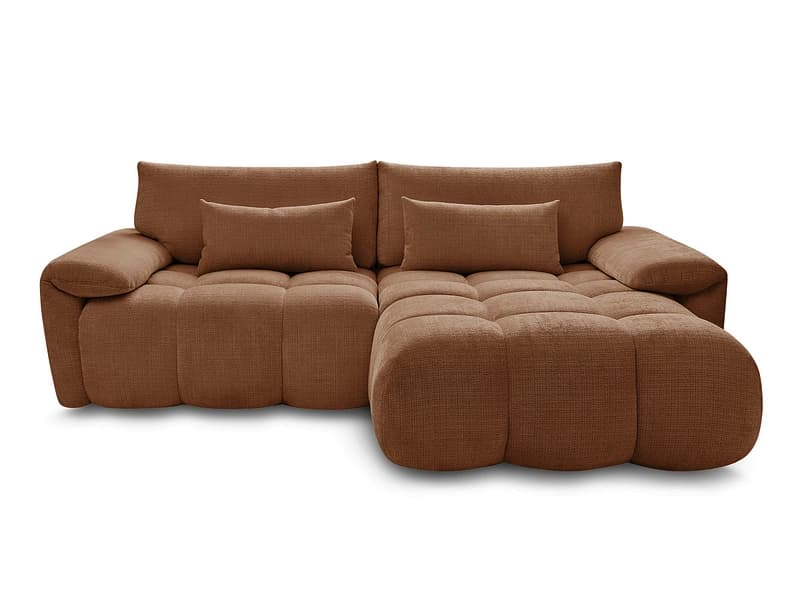 Ecksofa BOBOCHIC IVANE Stoff mit Textur orange