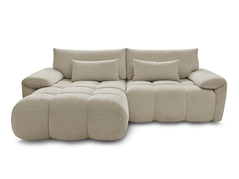 Ecksofa BOBOCHIC IVANE Stoff mit Textur beige