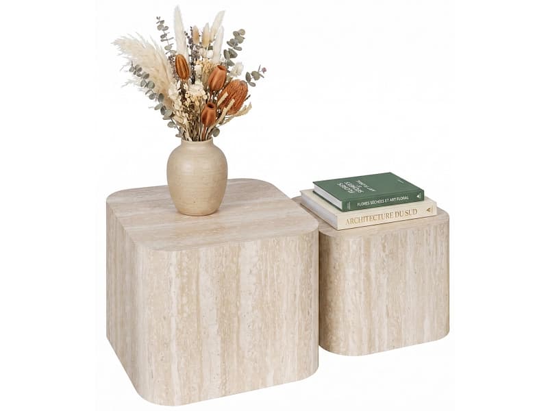 Set für Couchtische PETRA 48x48x38cm beige