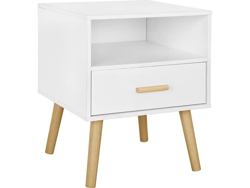 Nachttisch NOCTA 1 Schublade 40x40x50cm weiss melamin