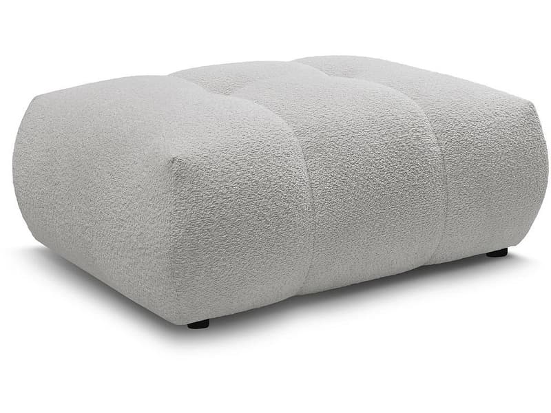 Hocker BOBOCHIC FUJI 80x112x44cm boucle-stoff hellgrau