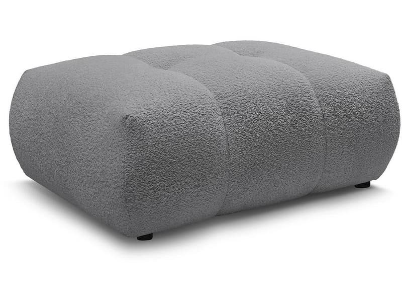 Hocker BOBOCHIC FUJI 80x112x44cm boucle-stoff dunkelgrau