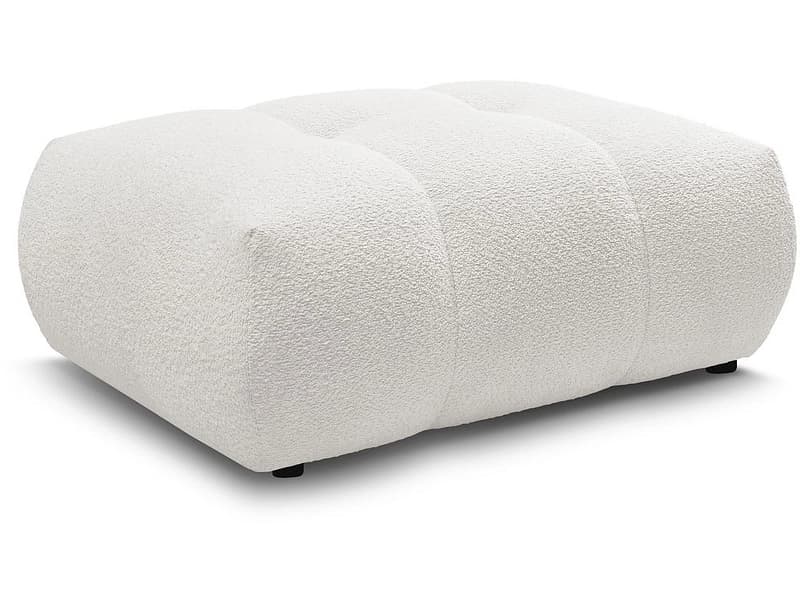 Hocker BOBOCHIC FUJI 80x112x44cm boucle-stoff weiss