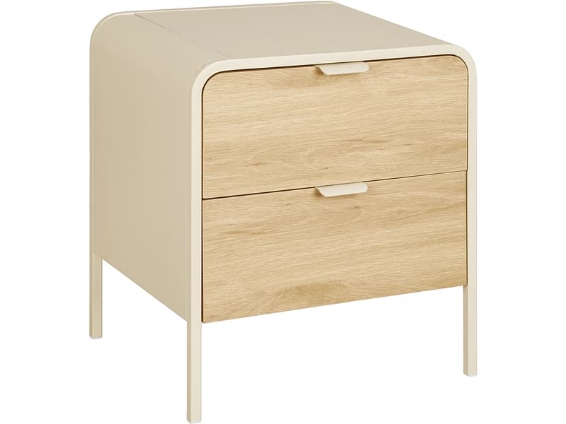 Nachttisch EDGE 2 Schubladen 48x40x55cm eiche melamin