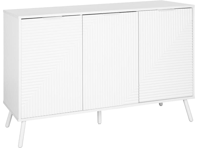 Kommode ARTIC 3 Türen 40x120x76cm weiss dekor