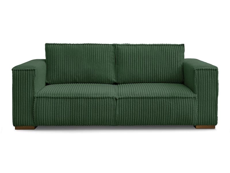 2er Sofa BOBOCHIC CHELSEA Cord-Stoff grün