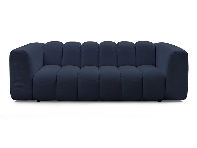 3er Sofa BOBOCHIC TALIA Stoff chiniert dunkelblau