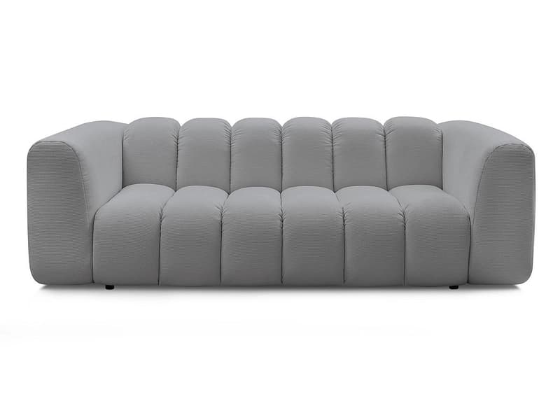 3er Sofa BOBOCHIC TALIA Stoff chiniert hellgrau