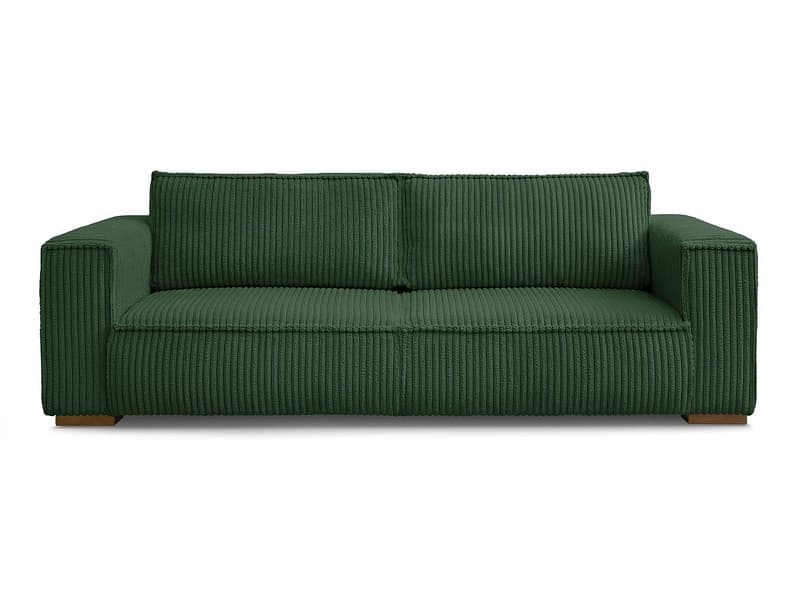 3er Sofa BOBOCHIC CHELSEA Cord-Stoff grün