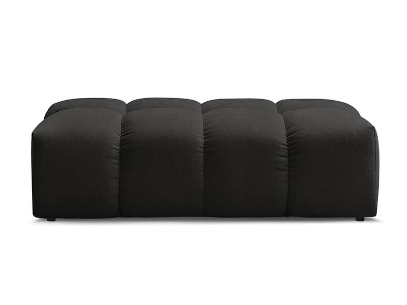 Hocker BOBOCHIC EVEREST 70x140x40cm stoff chiniert schwarz