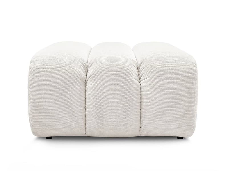 Hocker BOBOCHIC TALIA 80x80x42cm stoff chiniert weiss