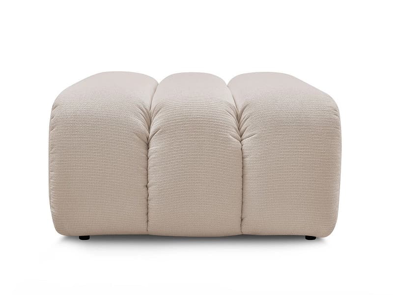 Hocker BOBOCHIC TALIA 80x80x42cm stoff chiniert beige