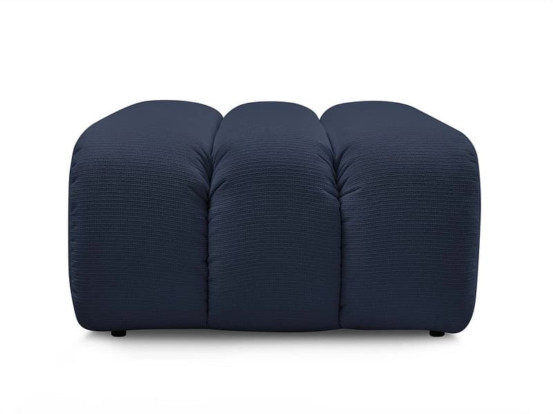Hocker BOBOCHIC TALIA 80x80x42cm stoff chiniert dunkelblau