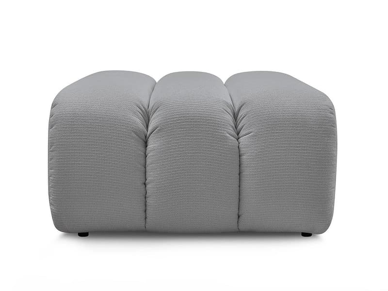 Hocker BOBOCHIC TALIA 80x80x42cm stoff chiniert hellgrau