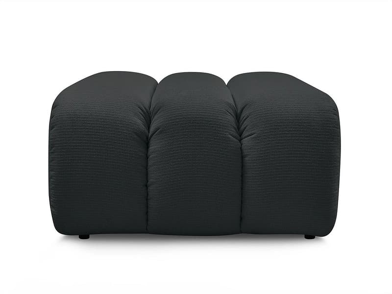 Hocker BOBOCHIC TALIA 80x80x42cm stoff chiniert schwarz
