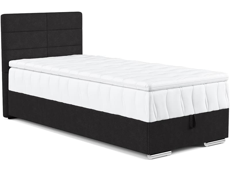 Kastenbett BEN II schwarz 90x200cm weich