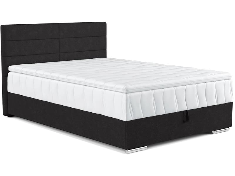 Kastenbett BEN II schwarz 140x200cm weich