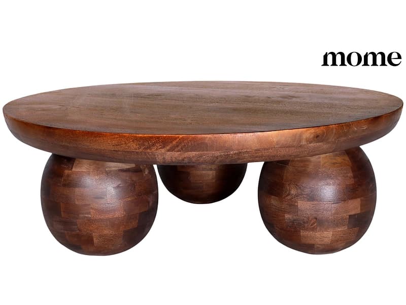 MOME Couchtish AILEN 100x100x28cm dunkelbraun