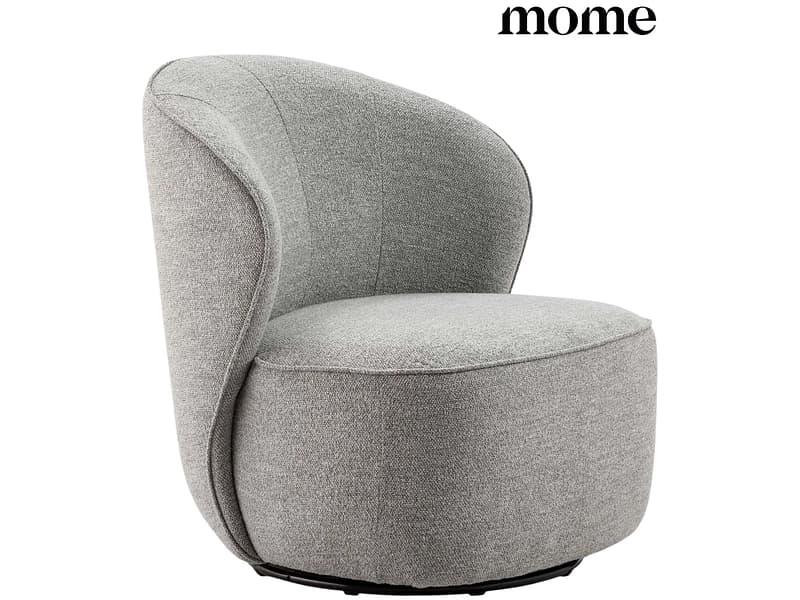 MOME Stuhl EDNA Stoff grau drehsitz