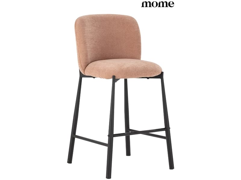 MOME Barhocker GINNY stoff koralle