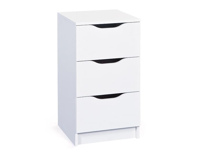 Kommode WEST 3 Schubladen 40x41x71cm weiss weiss