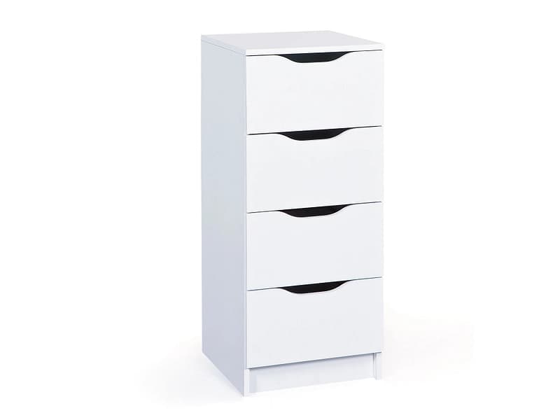 Kommode WEST 4 Schubladen 40x41x91.5cm weiss weiss