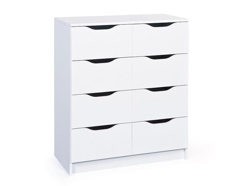 Kommode WEST 8 Schubladen 40x82x91.5cm weiss weiss