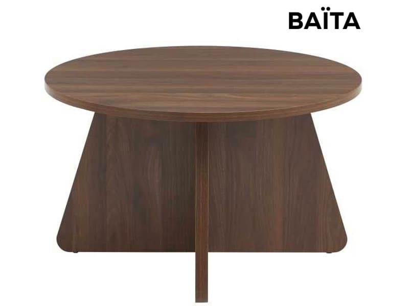 BAÏTA Couchtish RUBA 70x70x40.5cm nussbaum