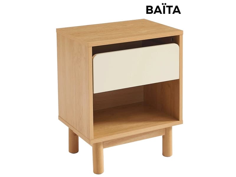 Nachttisch BAÏTA THALIA 1 Schublade 40x30x50.5cm eiche dekor