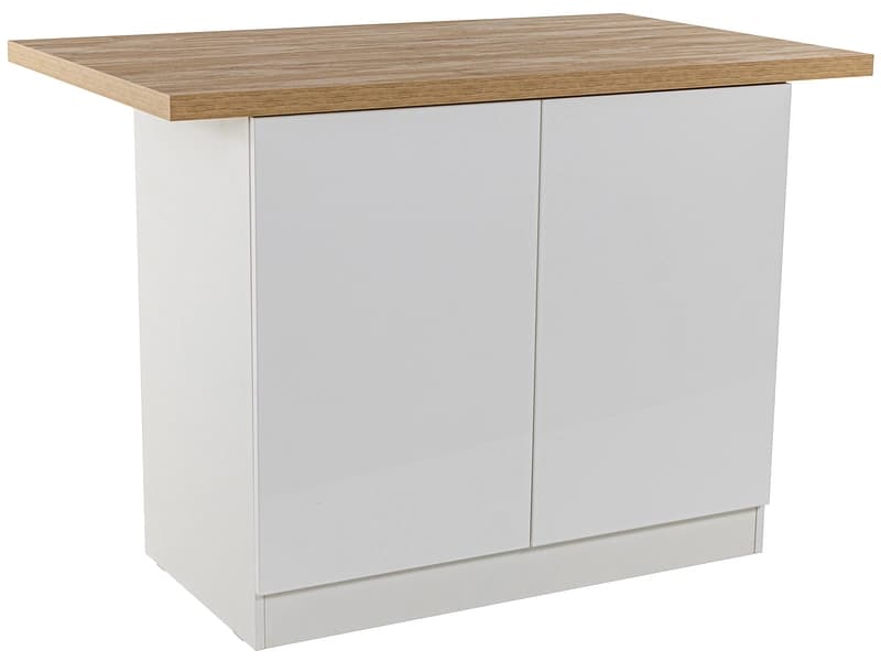 Kücheninsel ISCHIA Melamin weiss lackiert 130x80x90cm