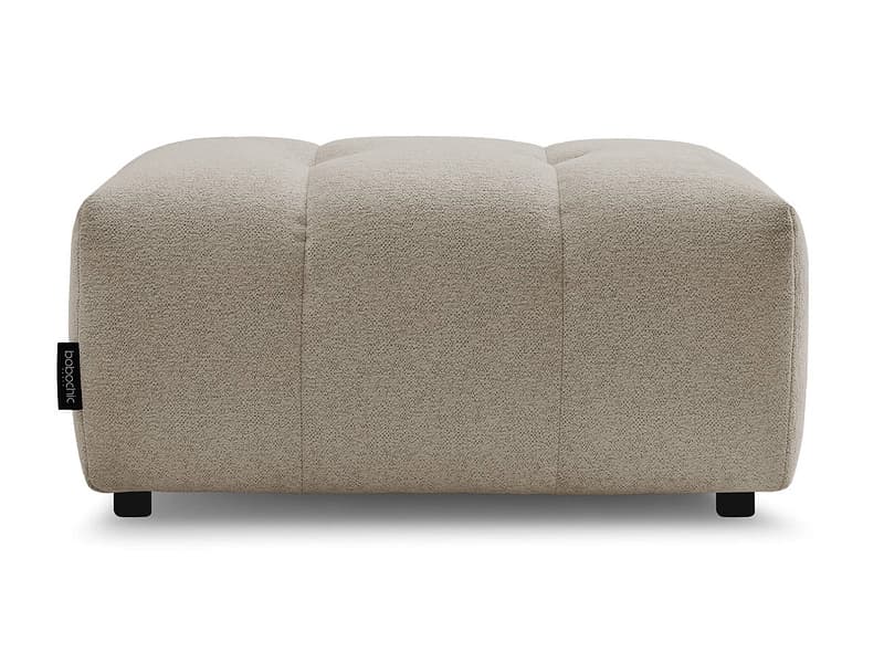 Hocker BOBOCHIC ROXELANE 52x96x46cm stoff chiniert taupe