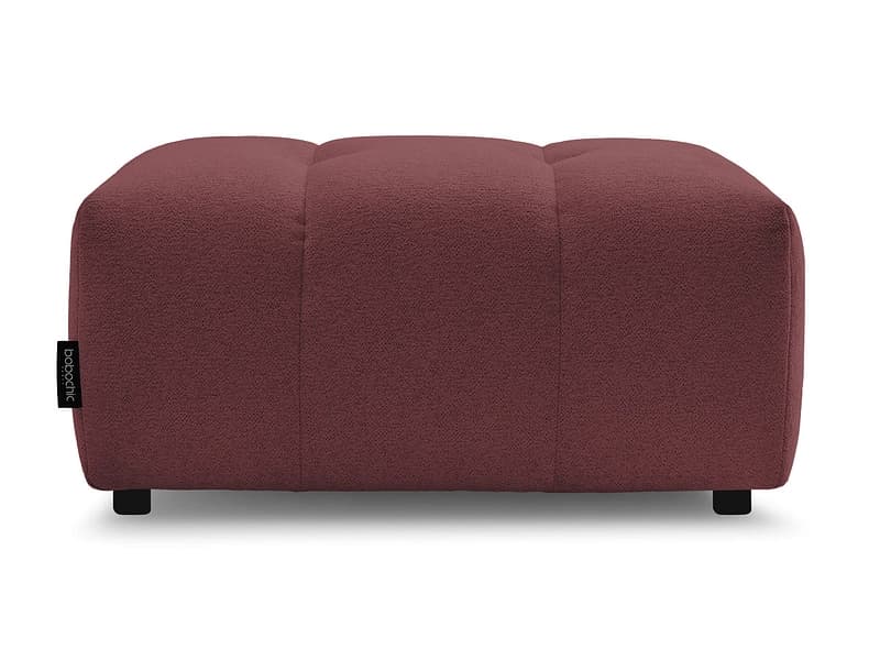 Hocker BOBOCHIC ROXELANE 52x96x46cm stoff chiniert rot