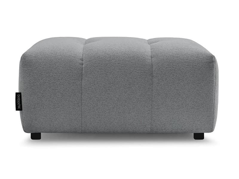 Hocker BOBOCHIC ROXELANE 52x96x46cm stoff chiniert dunkelgrau